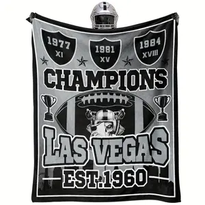 Open 1 Las Vegas Blanket, Las Vegas Cover Blanket, Football Fan Gift, Football Gift, Football Lightweight Soft Fflannel Blanket  Christmas gift Dream Weave Home
