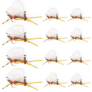 Floating Feather Supply Chubby Chernobyl Fly – Tan Foam Attractor Dry Fly Size 10 & 12