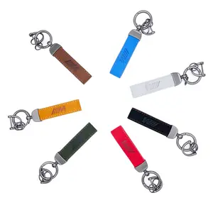 Alcantara ///M Logo Hot Iron Pressed Keychains - FRONT and BACK Side Logo Display with Colorful Options