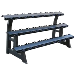 French Fitness 3 Tier Saddle 15 Pair Dumbbell Rack (New)