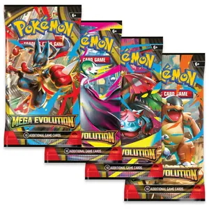 Pokémon TCG Mega Evolutions Booster Pack - Additional Card Game Pack Random Pack Art - Single Pack