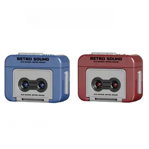 Retro Recorder Mini Portable Fun Music Box With Sound Decompression Ornament Keychain Schoolbag Small Pendant Friends Gifts