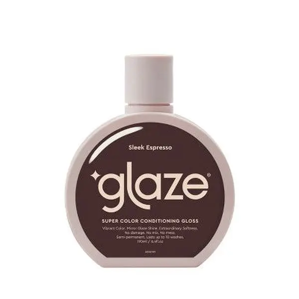 Glaze SuperGloss Color Conditioning Hair Gloss Brunette Sleek Espresso Brown 6.4 fl oz - Imperfect Container