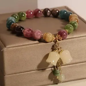 Boho Style Beaded Bracelet, 1 Count Colorful Beaded Bracelet with Lucky Charm Pendant, Fashion Accessories for Women & Girls, Birthday Gift, Exquisite Trendy Bracelet