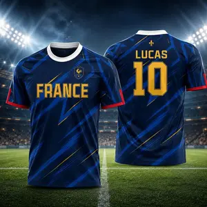 Custom France Soccer Jersey 2026, Personalized Name Number Shirt, Birthday Gift for Soccer Fans