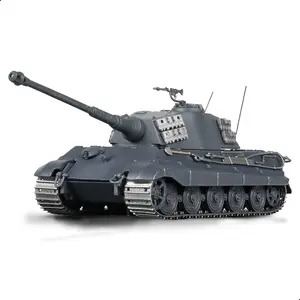 1:72 German Tiger II "Berlin 1945" Sd.Kfz.182 Diecast Heavy Tank Model – Movable Turret & Gun Barrel, with Acrylic Display Case & Stand, Detailed Military Replica, Collectible Christmas Birthday Gift for Men