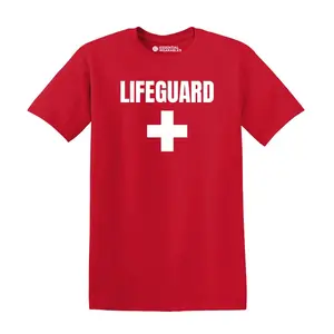 Lifeguard Staff T-Shirt - Bold Logo on Front for Men or Women - 100% Ring Spun Cotton Fabric Menswear Fabric Menswear