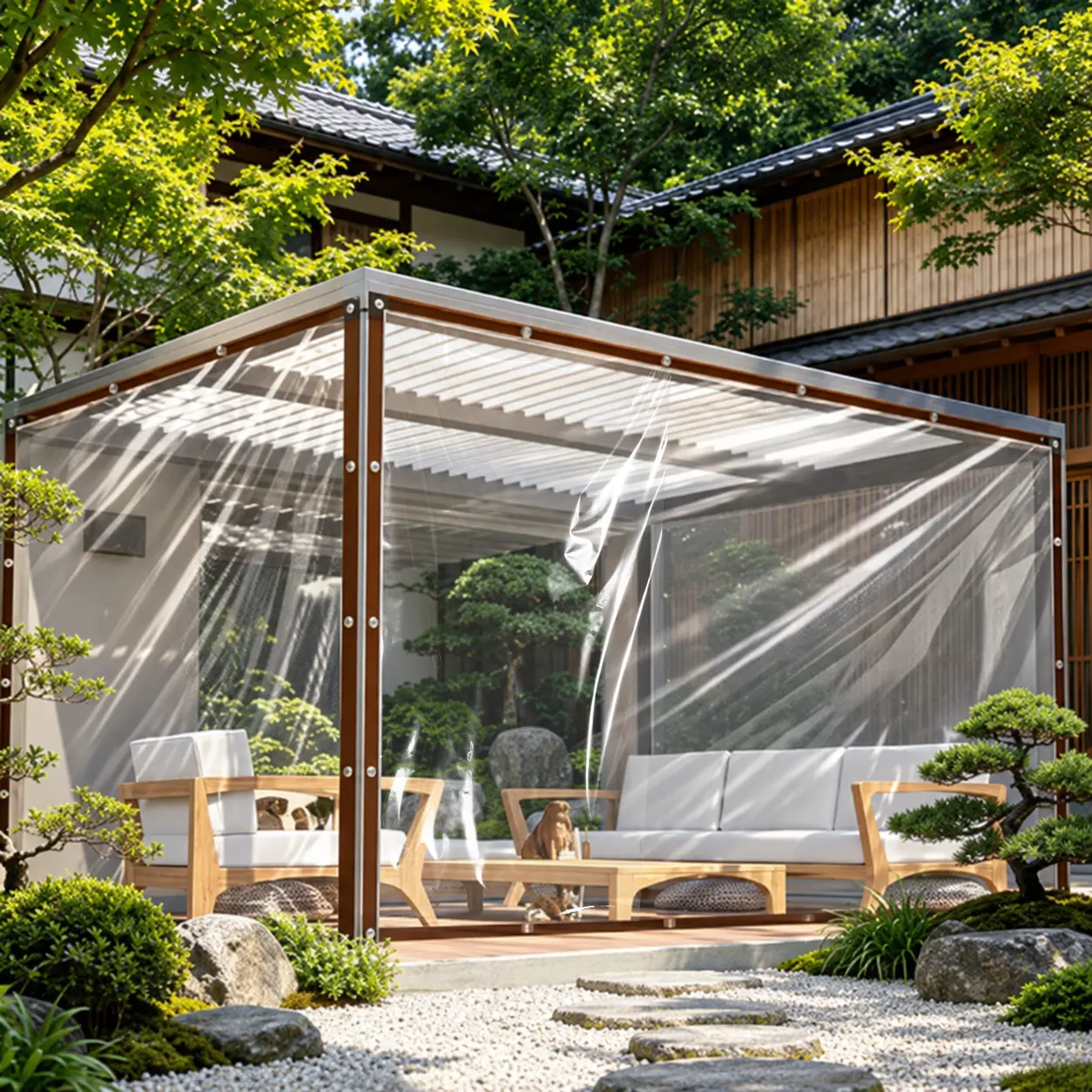 Large 10x13 FT Clear Waterproof Tarp – Heavy Duty Outdoor Rain Protection Cover, All-Weather Garden & Backyard Shelter, Easy Install Tarpaulin with camping, emergency shelter, outdoor gear & cargo protection