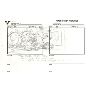 Chip n Dale Rescue Rangers Original Production Animation Storyboard Walt Disney FIRST EPISODE 1988 A66