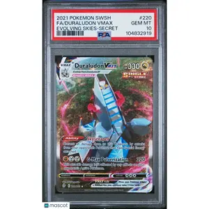 2021 Pokemon Sword & Shield Evolving Skies Duraludon VMAX #220 10 Secret FA
