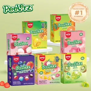 Amos Peelerz 240g – Lychee Kiwi | Peelable Fruit Gummies |Made with Real Fruit Juice | 240g New Packaging | Fun, Juicy and Exotic snack boxes crystal candy