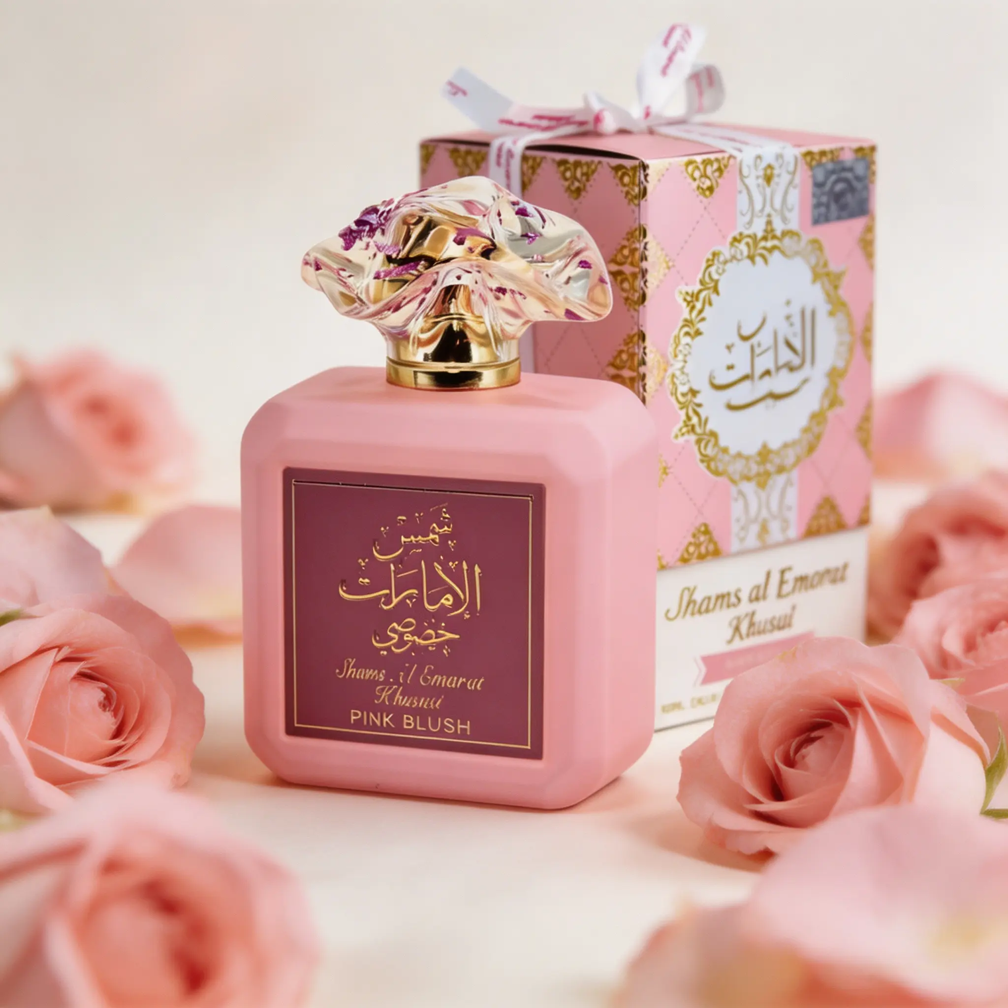 Ard Al Zaafaran Pink Blush (Shams Al Emarat Khususi) Marshmallow Blush EDP 100ml – Romantic Sweet Arabian Perfume for Women in Pink Bottle