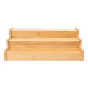 Better Homes & Gardens Kitchen Natural Bamboo Organizers Expandable Spice Rack, 3-Tier, 12.91-22.4x7.67x4.4 in