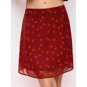 Cider Chiffon Cherry Graphic Mid Rise A-line Midi Skirt SwimWeek