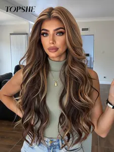 Topshe 28-Inch Long, 13x6 Lace Front Full Headset, Lightweight Breathable Comfort, Natural Looking Hair, Lace Front Wigs