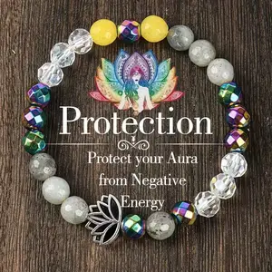 September Laurel Natural Stone Bracelet To Bring Serenity And Good Luck - Sparkling Artificial Crystal Jewelry To Infuse The Energy Of Prosperity, Meditation Yoga Lotus Jewelry Gift charm  bracelets