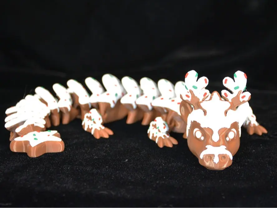 3D Print - 1 Flexi Gingerbread Dragon