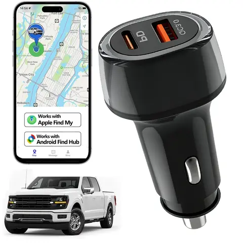 Car Tracker for Vehicles, Discrete Design Car Theft Prevention Locator Device, Similar to GPS but No Monthly Fee No SIM Card Required, for iOS & Android