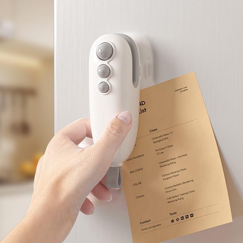 Mini Bag Sealer with Cutter Rechargeable Handheld Heat Sealer Magnetic Portable Bag Sealing Machine for Keeping Food Fresh Snacks Crispy No Warm Up Needed Hidden Blade Safe for Kids