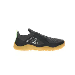 Vivobarefoot Womens Primus Trail Knit Firm Ground Running Sneakers Shoes - Black