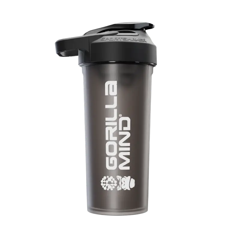 Gorilla Mind SportShaker 27 oz Protein Shaker Bottle - Made in USA, Leakproof Reusable, Durable Powder Sports Water, Problend Mixing, No Grit, Portable Gym & Sports Nutrition Holder, Leakproof Reusable Bottle, Protein Shaker Bottles