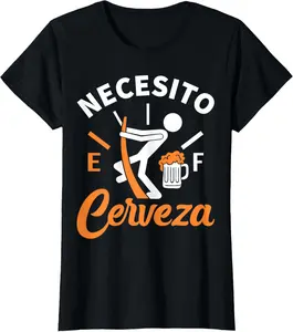 Necesito Cerveza - I Need Beer Funny Beer Lover Vintage Graphic Tees Menswear Casual Cotton Streetwear T Shirts for Women Unisex