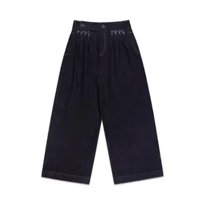 POP MART Hirono Living Wild-Shelter Embroidered Wide-leg Jeans