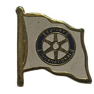Rotary International Rotary Pin - Flag Shape with Classic Design