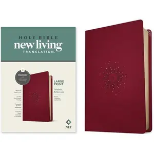 NLT Large Print Thinline Reference Bible, Filament Enabled Edition (Red Letter, Leatherlike, Berry) -- Tyndale, Leather / Fine Binding