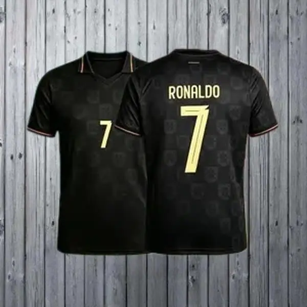 2025 Away Short Sleeve 7# Ronaldo Soccer Jersey Football Jersey Quick Drying