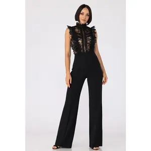 Charlotte - Jumpsuit Lace Flared Leg Zipper