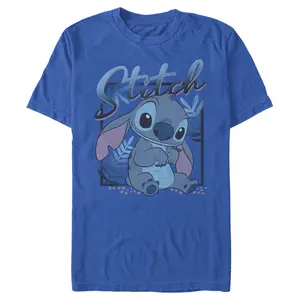 Men's Lilo & Stitch Distressed Poster Stitch T-Shirt