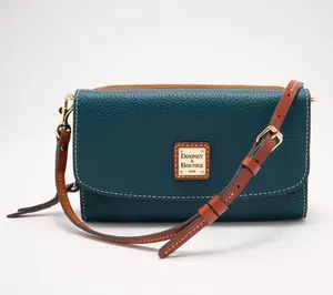 Dooney & Bourke Pebble Leather Clutch Wallet Crossbody