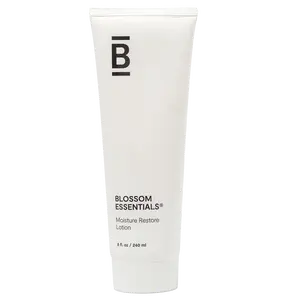 Blossom Essentials Moisture Restore Lotion - Gel Texture, Non-Greasy and Lightweight Body Lotion for Ultra Dry, Sensitive Skin - Fragrance Free Blend Vegan Moisturizer Hydrating