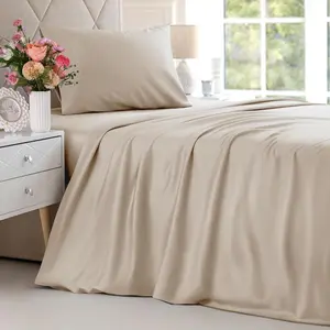 CGK Linens 100% Rayon from Bamboo Cooling 3 Piece Sheet Set - Deep Pocket Soft Bed Sheets