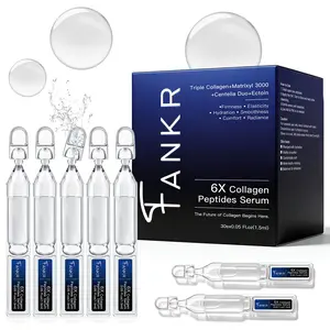 6X Collagen Peptides Serum Triple Collagen+Matrixy 3000+Centella Duo+Ectoin Anti-Wrinkle & Radiance Hydrating & Firming Elasticity & Comfort 30e x 0.05 Fl.oz (30 x 1.5ml)