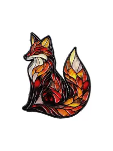 Naughty Fox Brooch Pin, Cartoon Animal Design Lapel Pin, Perfect Gift for Backpack Hat Clothing Accessories, Friend Birthday Present
