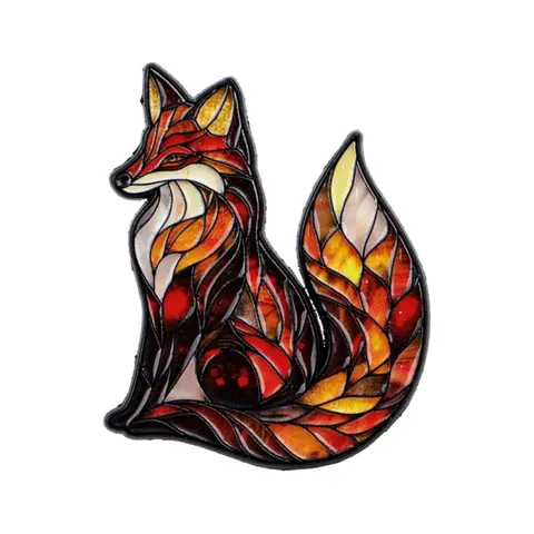 Naughty Fox Alloy Brooch Pin, Cartoon Animal Design Lapel Pin, Hat Pins, Perfect Gift for Backpack Hat Clothing Accessories, Friend Birthday Present, Fashion Accessory