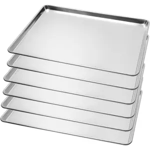 6 Pack Full Size Baking Sheet Pan  Commercial Pan for Oven Freezer Bakery Hotel Restaurant 18" x 26"
