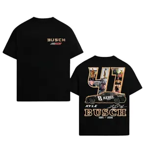 Kyle Busch Rowdy Racing Tribute T-Shirt, Vintage #8 RCR Rebel Bourbon NASCAR Graphic Tee, 1985-2026 Stock Car Fan Gift, Unisex Shirt