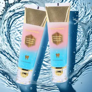 SunpinHerb Niacinamide Whitening Toothpaste Effectively Whitens Teeth Protects Enamel Freshens Breath 24 Hours Fluoride-Free for Sensitive Teeth 3.53 Oz