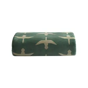 Eddie Bauer 60"x70" Geese Throw Blanket Green