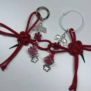 Lotus Chinese Fortune Knot Keychain Handmade Lucky Charm Traditional, Chinese Knot Ornament, Bag Accessory EACH Knot Will COME DIFFERENT