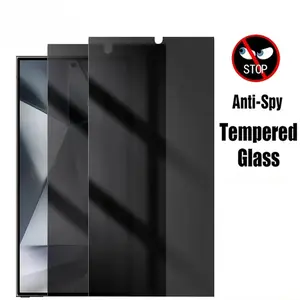 Privacy Tempered Glass Screen Protector, 2 Counts Anti-spy Phone Screen Protector, Phone Accessories Compatible with Samsung Galaxy S23/S24/Ultra, Cover