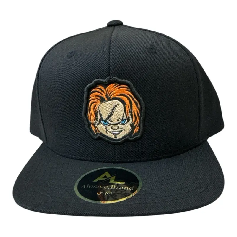 Alusive Brand El Chucky Hat - Black Snapback with Iconic Character Embroidery Design