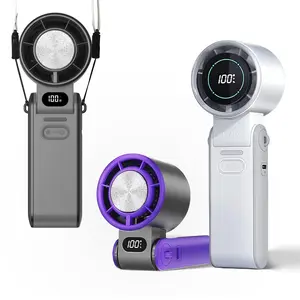 Portable Handheld Fan, 3600mAh Rechargeable Mini Fan with LED Display, Multifunctional Smart Control Fan for Travel, Outdoor, Exercise, Work, Home