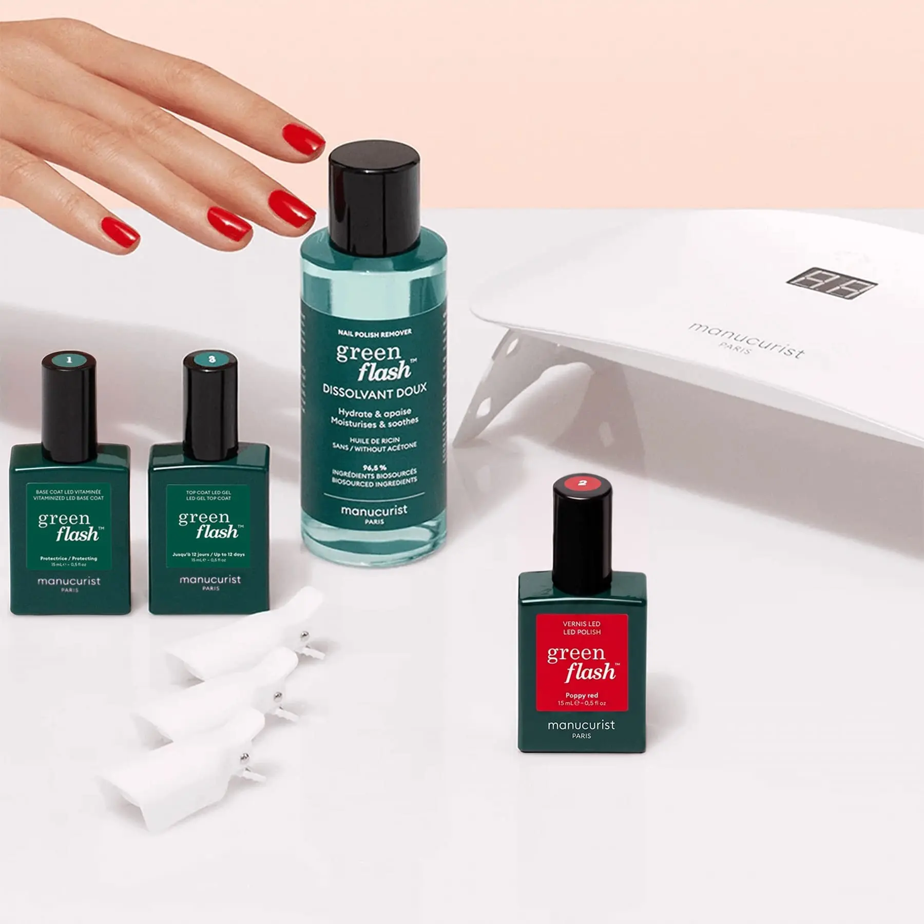 Manucurist LED Gel Kit - At Home Gel Manicure - Long Lasting Shine and Easy Removal