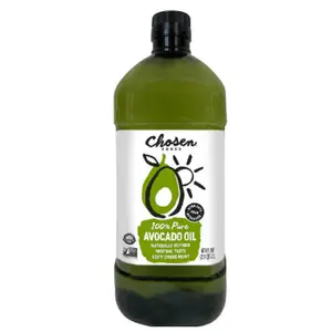 Chosen Foods 100% Pure Avocado Oil 2 Liter Naturally Refined Non-GMO Paleo Certified High Heat 500°F Smoke Point