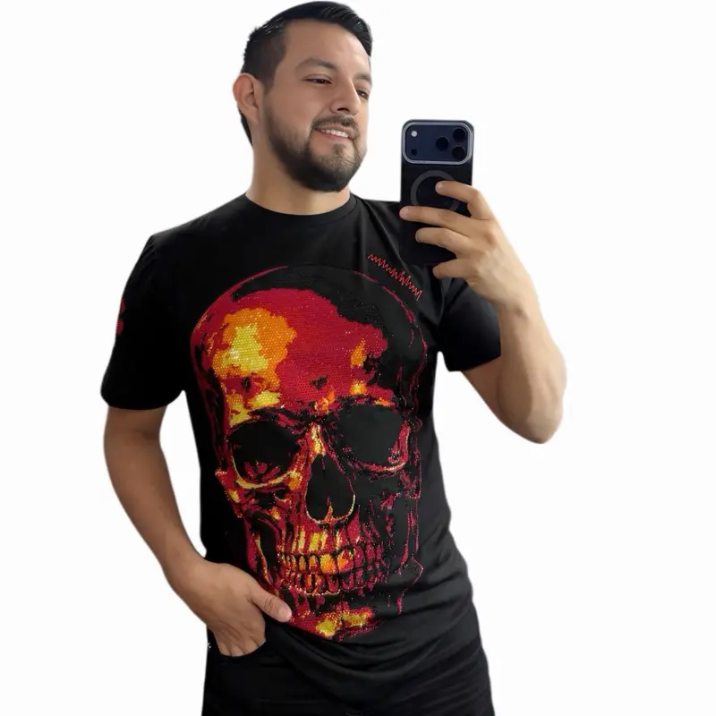 SKULL RHINESTONE (SLIMFIT) SIZE UP