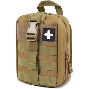 First Aid Pouch 1000D Nylon Tactical Molle Tear Away Medical Pouch Empty Utility Pouch for Outdoor Activities Medical Supplies Camping Hiking Travel,Bag Only